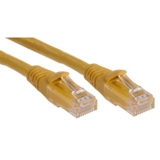 RS PRO Cat6 Unshielded PVC Ethernet Cable RJ45 Male to RJ45 Male 0.5 m Yellow 556-623