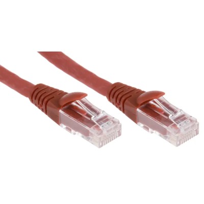 RS PRO Cat6 Ethernet Cable 2 m Red RJ45 Male to RJ45 Male U/UTP Low Smoke Zero Halogen 556-663
