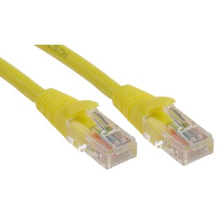 RS PRO Cat5e Ethernet Cable 10 m Yellow RJ45 Male to RJ45 Male U/UTP Low Smoke Zero Halogen 556-831