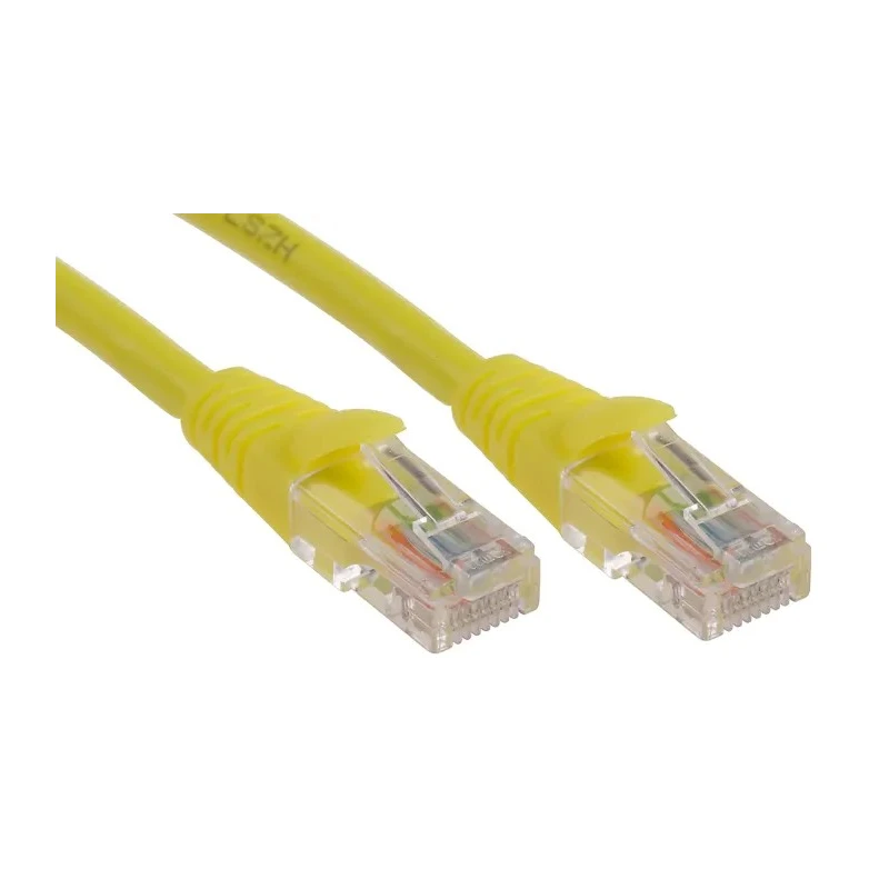 RS PRO Cat5e Ethernet Cable 10 m Yellow RJ45 Male to RJ45 Male U/UTP Low Smoke Zero Halogen 556-831