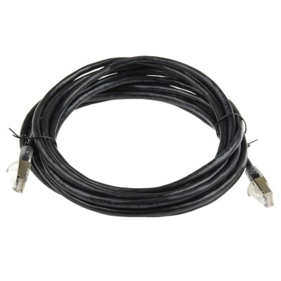 RS PRO Cat5e Ethernet Cable RJ45 Male to RJ45 Male 5 m Black Shielded PVC 556-988
