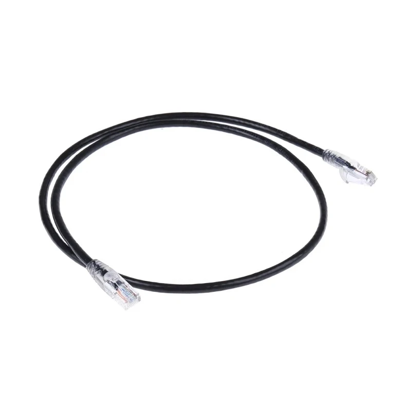RS PRO Cat5e Ethernet Cable RJ45 Male to RJ45 Male 1 m Black Unshielded PVC 557-115