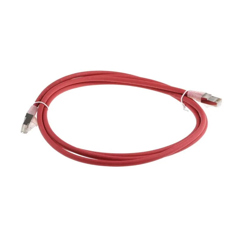 RS PRO Cat6 Ethernet Cable 2m Red RJ45 Male to RJ45 Male F/UTP Low Smoke Zero Halogen 557-357