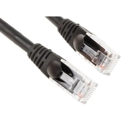 RS PRO Cat6 Ethernet Cable, 0.5 m, U/UTP Low Smoke Zero Halogen Black RJ45 Male to RJ45 Male 557-367