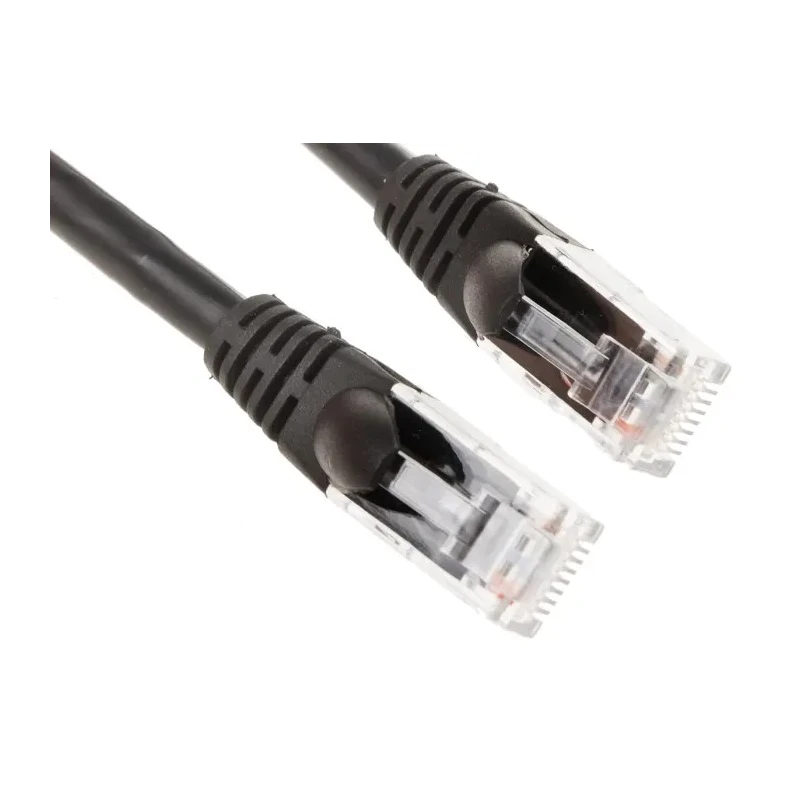 RS PRO Cat6 Ethernet Cable, 0.5 m, U/UTP Low Smoke Zero Halogen Black RJ45 Male to RJ45 Male 557-367