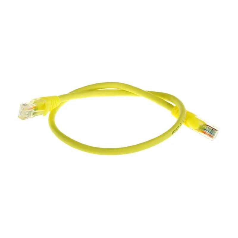 RS PRO Cat5e Ethernet Cable 0.5 m Yellow RJ45 Male to RJ45 Male U/UTP Low Smoke Zero Halogen 556-825