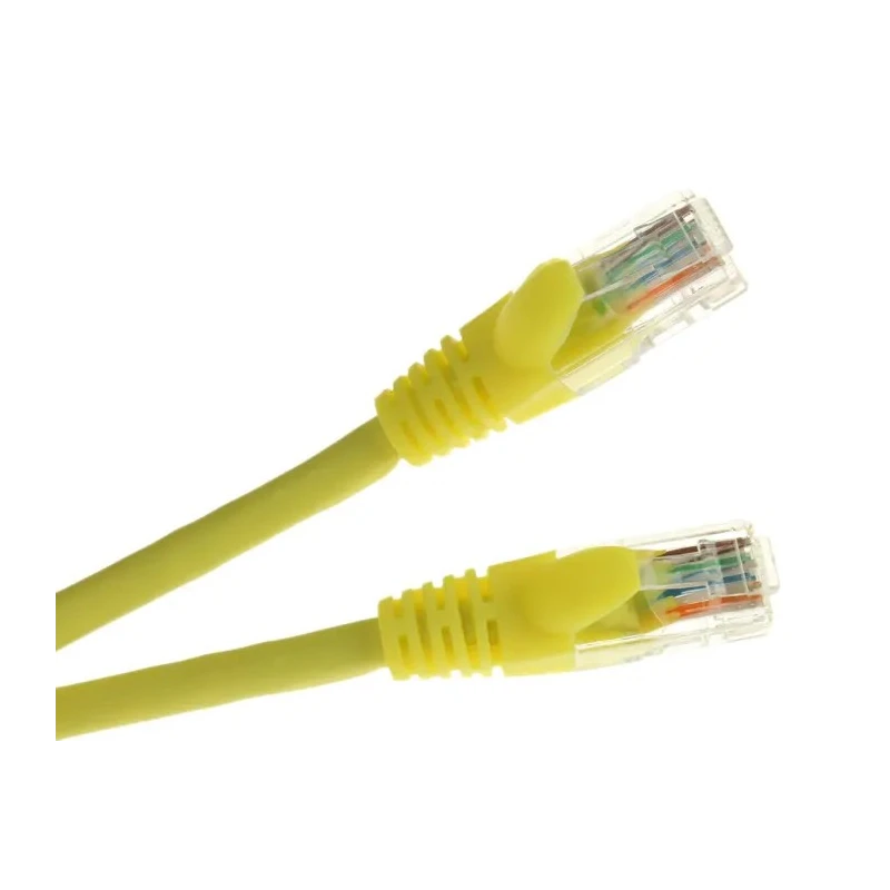 RS PRO Cat5e Ethernet Cable 0.5 m Yellow RJ45 Male to RJ45 Male U/UTP Low Smoke Zero Halogen 556-825
