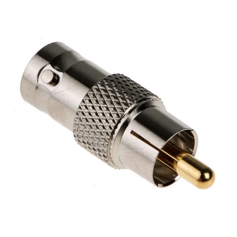 RS PRO Audio Female BNC Straight RCA AV Adapter 500V Brass Housing Gold Plated Contact 32mm Length 665-7598