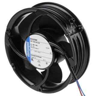 ebm-papst 6300 TD - S-Force Series Compact DC Axial Fan 12V DC 40W 600 m³/h 5500 RPM Ball Bearing IP54