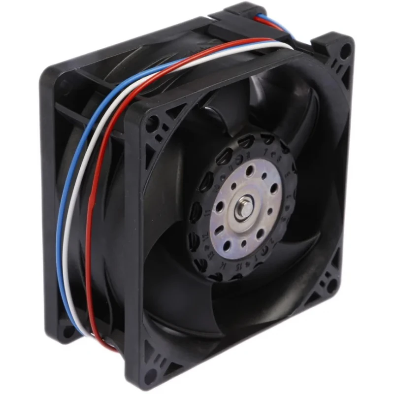 ebm-papst 8200 J Series Axial Fan 24V DC 26W Power 190 m³/h Air Flow IP68 Rated 80mm x 80mm x 38mm Dimensions 