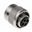 Souriau Sunbank by Eaton MIL Spec Circular Connector, UTO Straight 4 Way Cable, Male Connector with Female UT06104SH