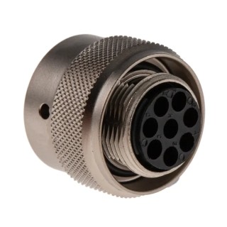 Souriau Sunbank by Eaton UTO Straight 8 Way Cable MIL Spec Circular Connector Female Contacts Shell Size 12 UT06128SH