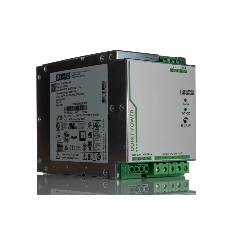 Phoenix Contact QUINT POWER Switched Mode DIN Rail Power Supply 575V AC Input 29.5V DC, 40 A Output DC 960 W 2866802