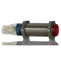 Telemecanique Sensors Polarised Retroreflective Barrel Photoelectric Sensor 24V DC 100mA IP69K Stainless Steel XUBTSPSNM12