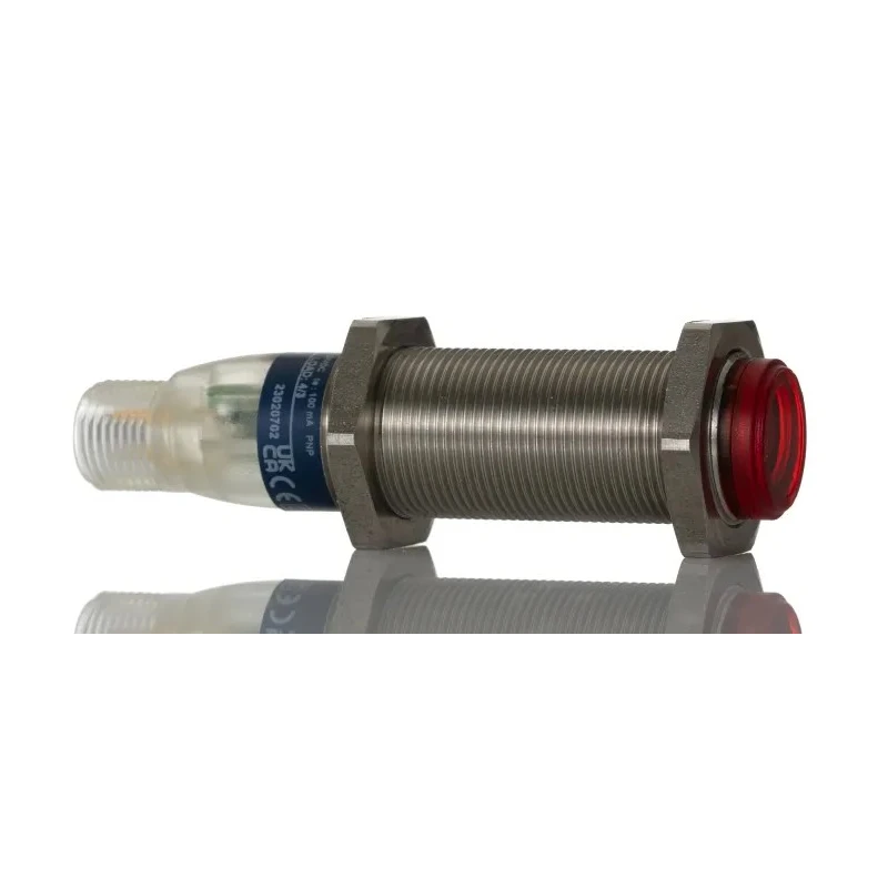 Telemecanique Sensors Polarised Retroreflective Barrel Photoelectric Sensor 24V DC 100mA IP69K Stainless Steel XUBTSPSNM12