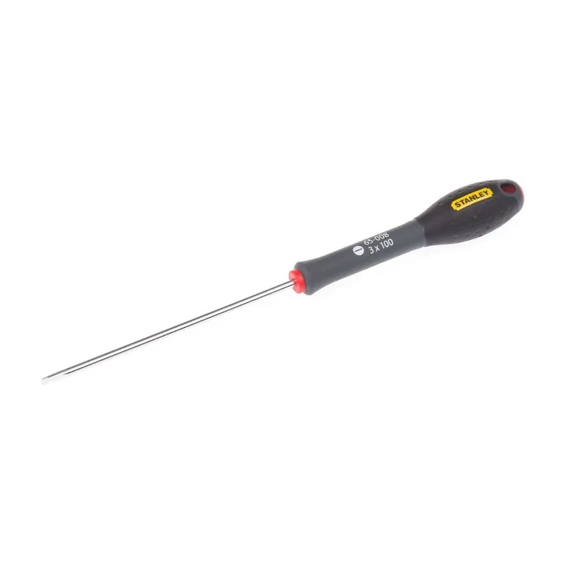 Stanley Standard Screwdriver with 100 mm Chrome Vanadium Steel Blade, Insulated Plastic Handle, Ergonomic Grip 1-65-008