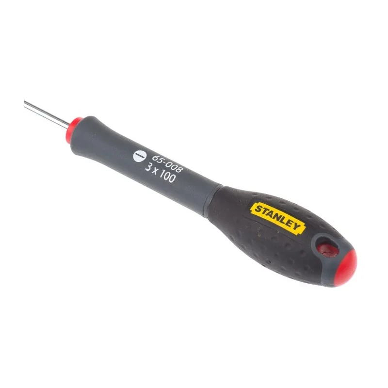 Stanley Standard Screwdriver with 100 mm Chrome Vanadium Steel Blade, Insulated Plastic Handle, Ergonomic Grip 1-65-008