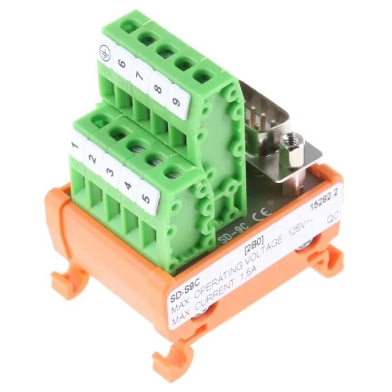 RS PRO 9-Contact Male Interface Module D-Sub Connector DIN Rail Mount 1.5A 665-9699
