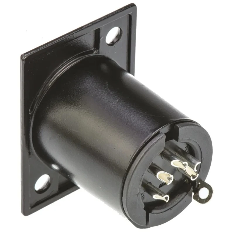 Amphenol Industrial Panel XLR Connector, Straight, 133V, Female, 5 Way, Tin Plating AC5FPZB