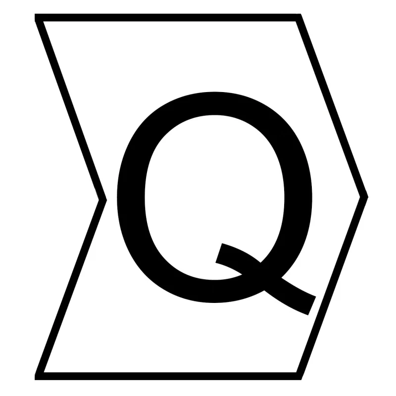 HellermannTyton Helagrip Slide-On Pre-Printed Cable Marker, Black Legend "Q", White Marker, 1 mm to 3 mm Cable 901-10436