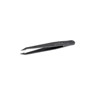 ideal-tek 115mm Polyvinyl Fluoride Fine ESD Safe Tweezer 707.SV.ITR