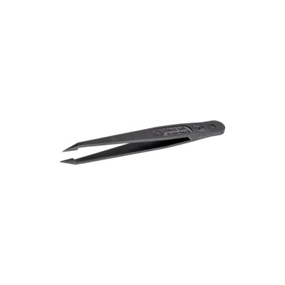 ideal-tek 115mm Polyvinyl Fluoride Fine ESD Safe Tweezer 707.SV.ITR