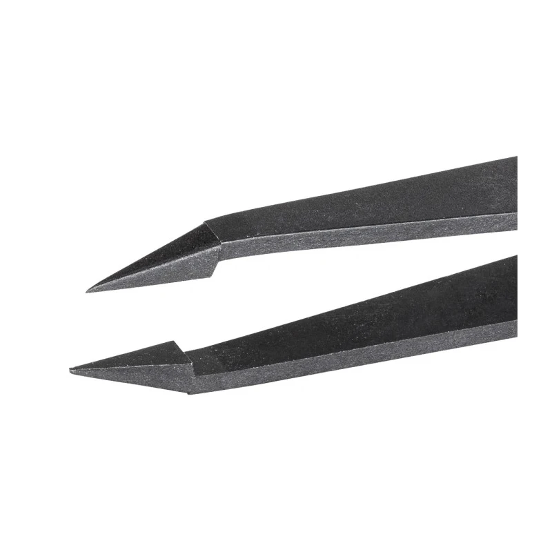 ideal-tek 115mm Polyvinyl Fluoride Fine ESD Safe Tweezer 707.SV.ITR