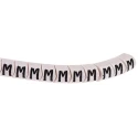 HellermannTyton Helagrip Pre-Printed Slide-On Cable Marker, Black Legend "M", PVC Material, 1mm-3mm Cable 901-10412