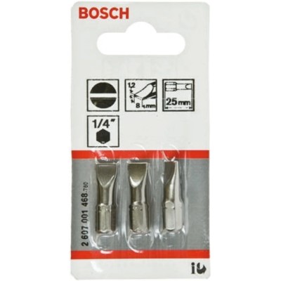 Bosch 1/4 in Tip Hex Drive Screwdriver Bit Set 25 mm Overall Length 3-Piece 2607001468