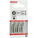 Bosch Screwdriver Bit 1/4 in Hex Drive PH3 Tip 25 mm Overall Length 2607001515