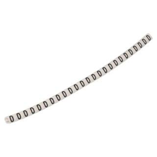HellermannTyton Helagrip Pre-Printed Slide-On PVC Cable Marker Black Legend "O" for 1-3mm Cable Diameter 3.5mm 901-10434