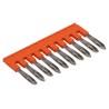 Entrelec JB5 Series Jumper Bar for Use with Terminal Block 1SNK905310R0000 Orange Polyamide Insulation