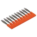 Entrelec JB5 Series Jumper Bar for Use with Terminal Block 1SNK905310R0000 Orange Polyamide Insulation