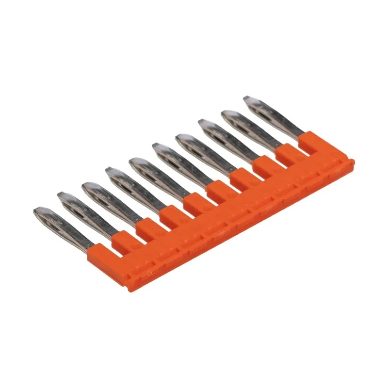Entrelec JB5 Series Jumper Bar for Use with Terminal Block 1SNK905310R0000 Orange Polyamide Insulation