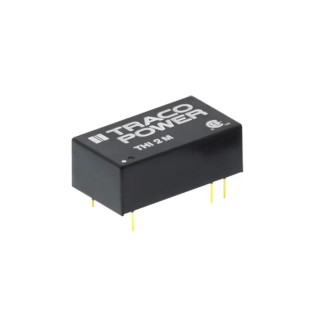 TRACOPOWER DC/DC Converter THI 2-0522M, 12V, -12V Output, 83 mA Current, 5V DC Input, 2W Power, PCB Mount, 71°C Max Temp
