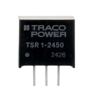 TRACOPOWER Switching Regulator, Through Hole Mounting, 5V DC Output Voltage, 1A Output Current, 5W Power, SIP-3 TSR 1-2450
