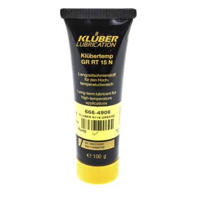 Klüber Perfluoropolyether Grease 100 g Paste GR RT 15 High Temperature Chemical Resistant White 2000 cSt RT15-100G