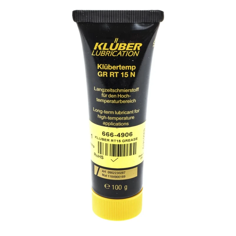 Klüber Perfluoropolyether Grease 100 g Paste GR RT 15 High Temperature Chemical Resistant White 2000 cSt RT15-100G