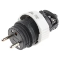 Legrand 16A 230V France Mains Plug Black Rubber Cable Screw Terminal 0 502 48