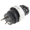 Legrand 16A 230V France Mains Plug Black Rubber Cable Screw Terminal 0 502 48