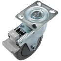 RS PRO Braked Swivel Castor, 90 kg Capacity, 125 mm Rubber Wheel, 165 mm Overall Height, Medium Duty 666-7577