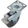 RS PRO Braked Swivel Castor, 90 kg Capacity, 125 mm Rubber Wheel, 165 mm Overall Height, Medium Duty 666-7577