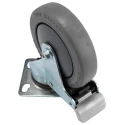 RS PRO Braked Swivel Castor, 90 kg Capacity, 125 mm Rubber Wheel, 165 mm Overall Height, Medium Duty 666-7577