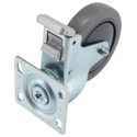 RS PRO Braked Swivel Castor, 90 kg Capacity, 125 mm Rubber Wheel, 165 mm Overall Height, Medium Duty 666-7577