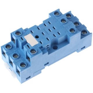 Finder 11 Way 250V AC DIN Rail Relay Socket with Screw Terminal, 10A Current, Model 94.73SMA