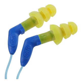 3M E.A.R Ultrafit X Series Blue Yellow Reusable Corded Ear Plugs 33 dB Rating UF-01-014