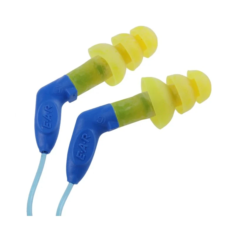 3M E.A.R Ultrafit X Series Blue Yellow Reusable Corded Ear Plugs 33 dB Rating UF-01-014
