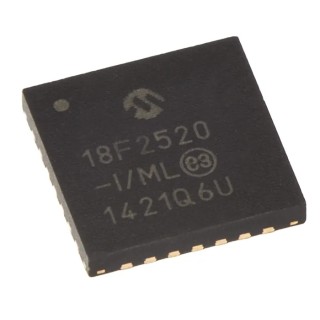 Microchip PIC18F2520-I/ML 8-bit PIC18F Microcontroller 40 MHz 32 kB FLASH 256B EEPROM 28-Pin QFN