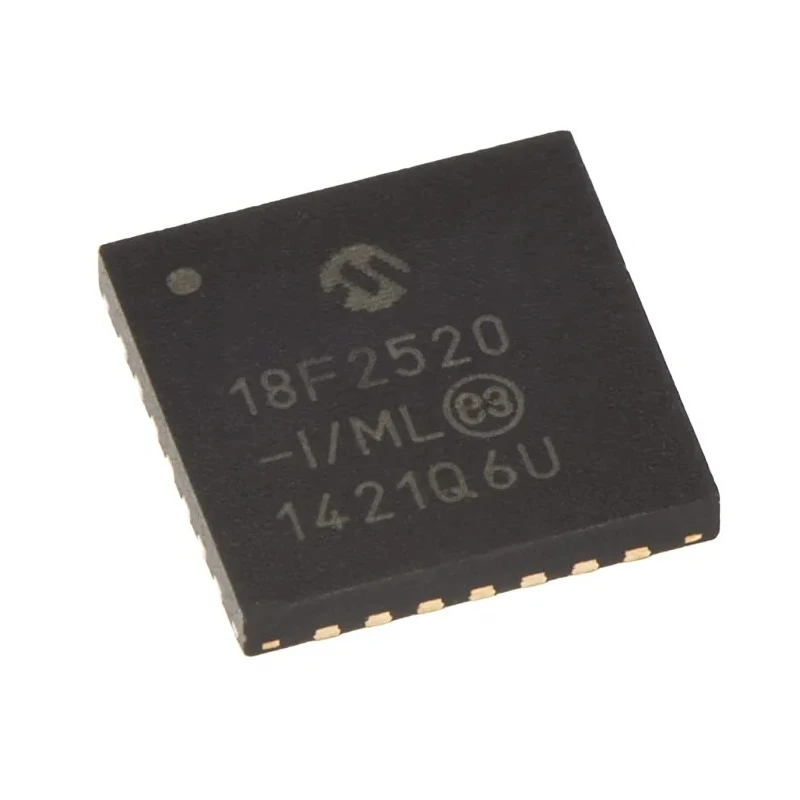 Microchip PIC18F2520-I/ML 8-bit PIC18F Microcontroller 40 MHz 32 kB FLASH 256B EEPROM 28-Pin QFN