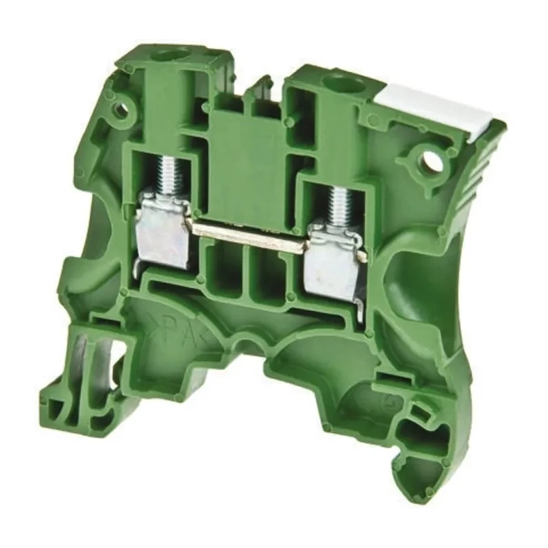 Entrelec ZS6 Series Feed Through Terminal Block Green, 6mm², 2-Level, Screw Termination, 1000V AC, 41A 1SNK506061R0000